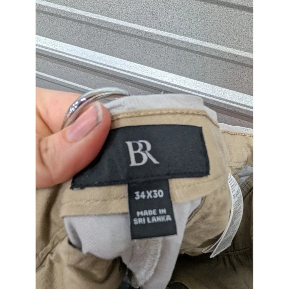 Banana Republic‎ Men's Slim Core Temp Pant Light Gray Chino Trousers- 34/30